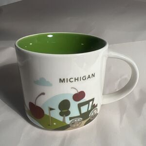 Starbucks Michigan Ceramic Coffee Mug 2017 You Are Here Series 14 ounce